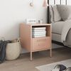 vidaXL Κομοδίνο Ροζ 36x39x50,5 εκ. από Χάλυβα