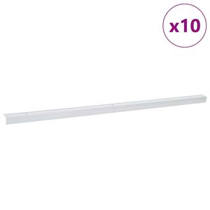 vidaXL Προστατευτικά ακμών σκάλας 10 pcs Ασημί 67 cm Αλουμίνιο