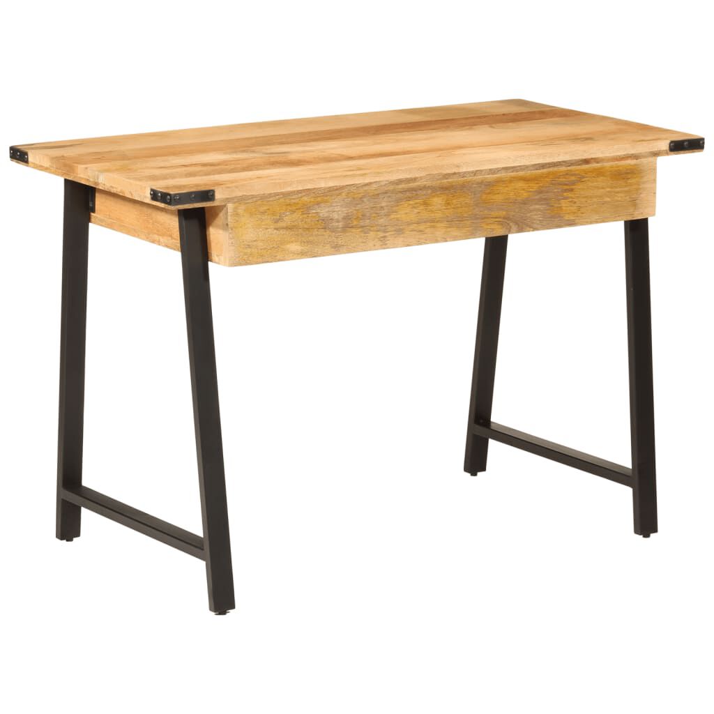 vidaXL Γραφείο με Συρτάρια 105x55x70εκ. από Μασίφ Ξύλο Μάνγκο & Σίδηρο