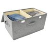 vidaXL Κουτιά Αποθήκευσης 2 τεμ. Γκρι 50 x 30 x 25 εκ. Υφασμάτινα