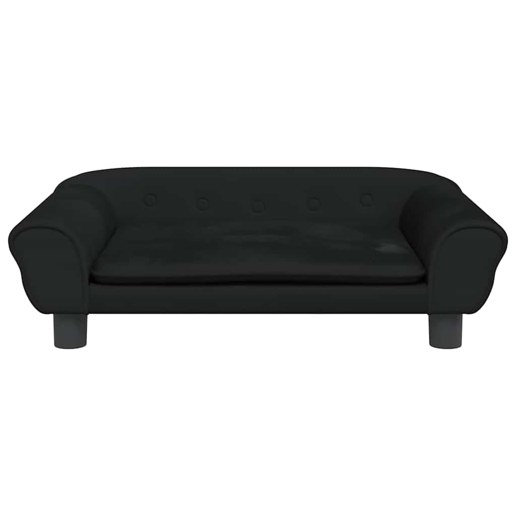 vidaXL Κρεβάτι Σκύλου Μαύρο 70 x 48 x 22 εκ. Βελούδινο