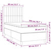 vidaXL &Kappa;&rho;&epsilon;&beta;ά&tau;&iota; Boxspring &mu;&epsilon; &Sigma;&tau;&rho;ώ&mu;&alpha; &Mu;&alpha;ύ&rho;&omicron; 80 x 200 &epsilon;&kappa;. &Upsilon;&phi;&alpha;&sigma;&mu;ά&tau;&iota;&nu;&omicron;