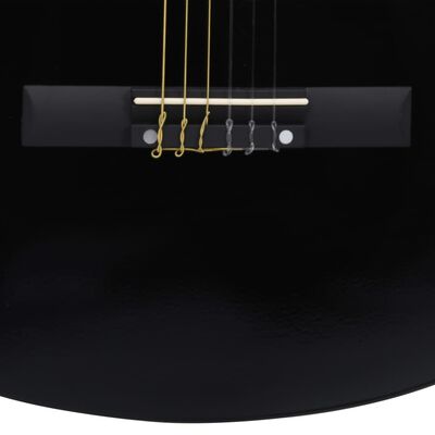 vidaXL Κλασική Κιθάρα για Αρχάριους Μαύρη 4/4 39'' από Ξύλο Φιλύρας