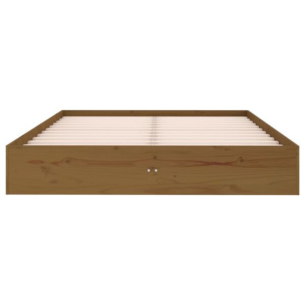 vidaXL Πλαίσιο Κρεβατιού Μελί 135 x 190 εκ Ξύλο Πεύκου Double