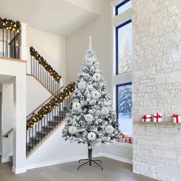 vidaXL Σετ Χριστουγεννιάτικων Στρογγυλών Μπαλίτσων 3 pcs Ασημί