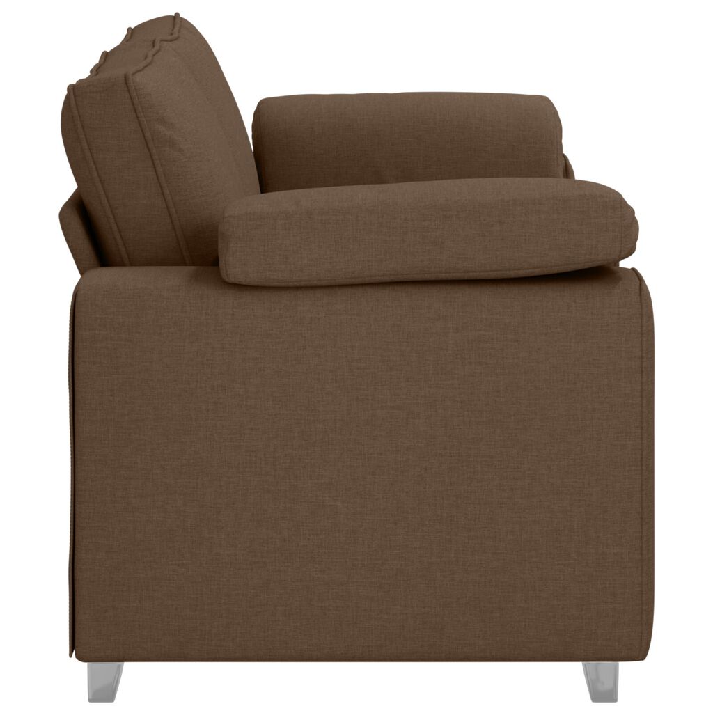 vidaXL Καναπές Loveseat Καφέ 140 εκ Υφασμάτινος