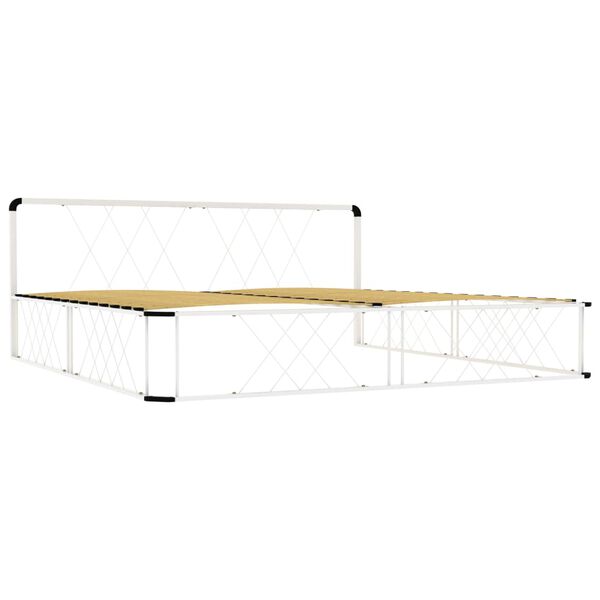 vidaXL Πλαίσιο Κρεβατιού Λευκό 180 x 200 εκ. Μεταλλικό