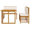 vidaXL Σετ Μπιστρό Κήπου 3 pcs Καφέ Στερεό Ξύλο Ακακίας