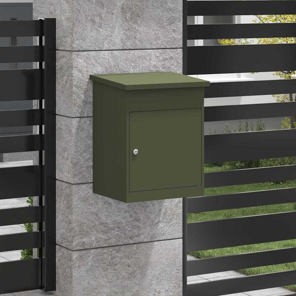 vidaXL Θυρίδα Πακέτων Λαδί 44 x 35 x 59 εκατοστά Ατσάλι