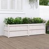 vidaXL Ζαρντινιέρα Λευκή 180x50x50 εκ. από Μασίφ Ξύλο Πεύκου