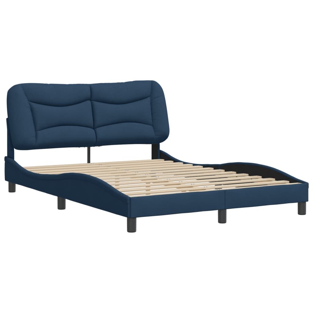 vidaXL Πλαίσιο κρεβατιού χωρίς στρώμα μπλε 120x200cm ύφασμα