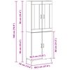 vidaXL Highboard Επιτοίχιο 2 pcs Μαύρη δρυς 69.5 x 34 x 180 εκ.