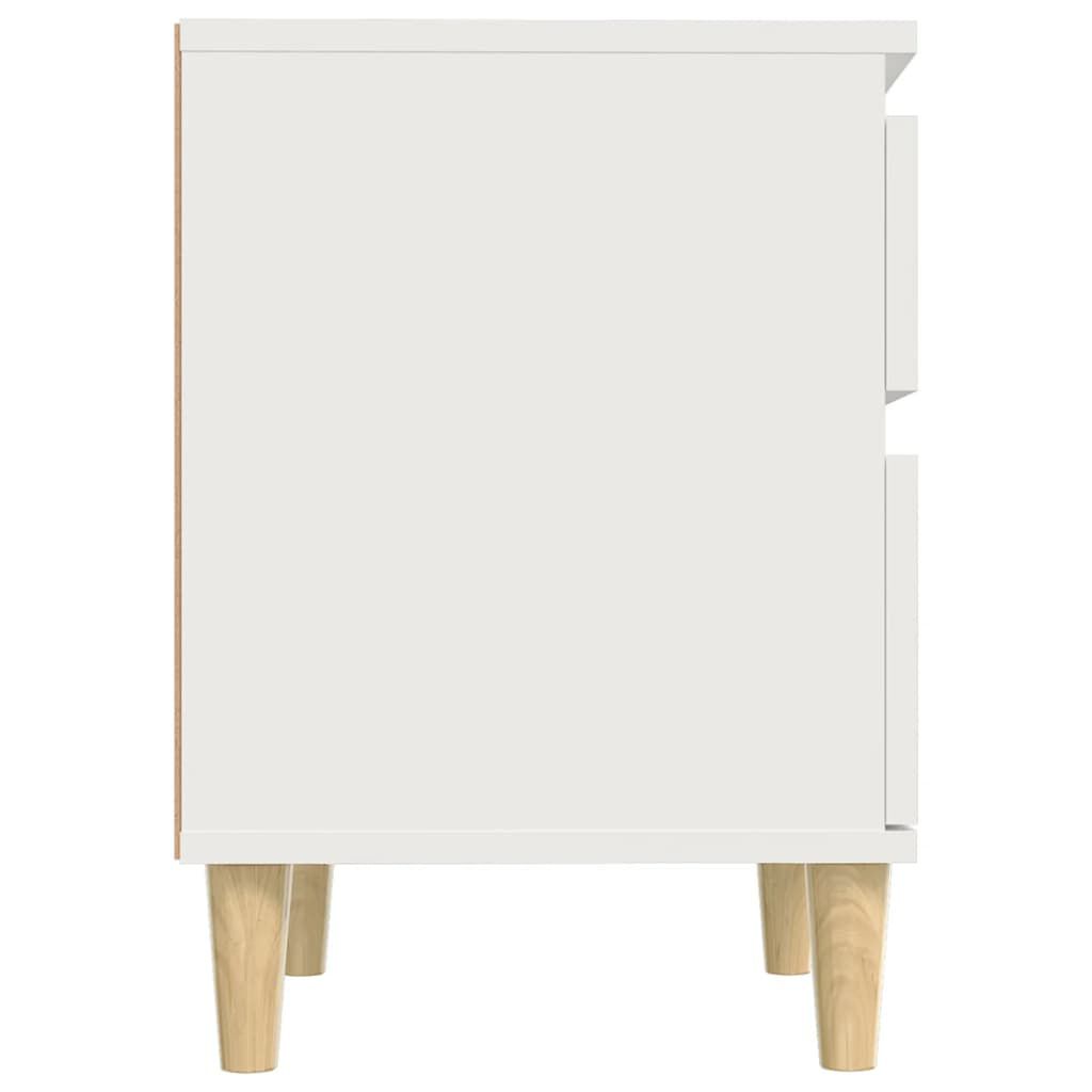 vidaXL Κομοδίνα 2 τεμ. Λευκά 40 x 35 x 50 εκ.