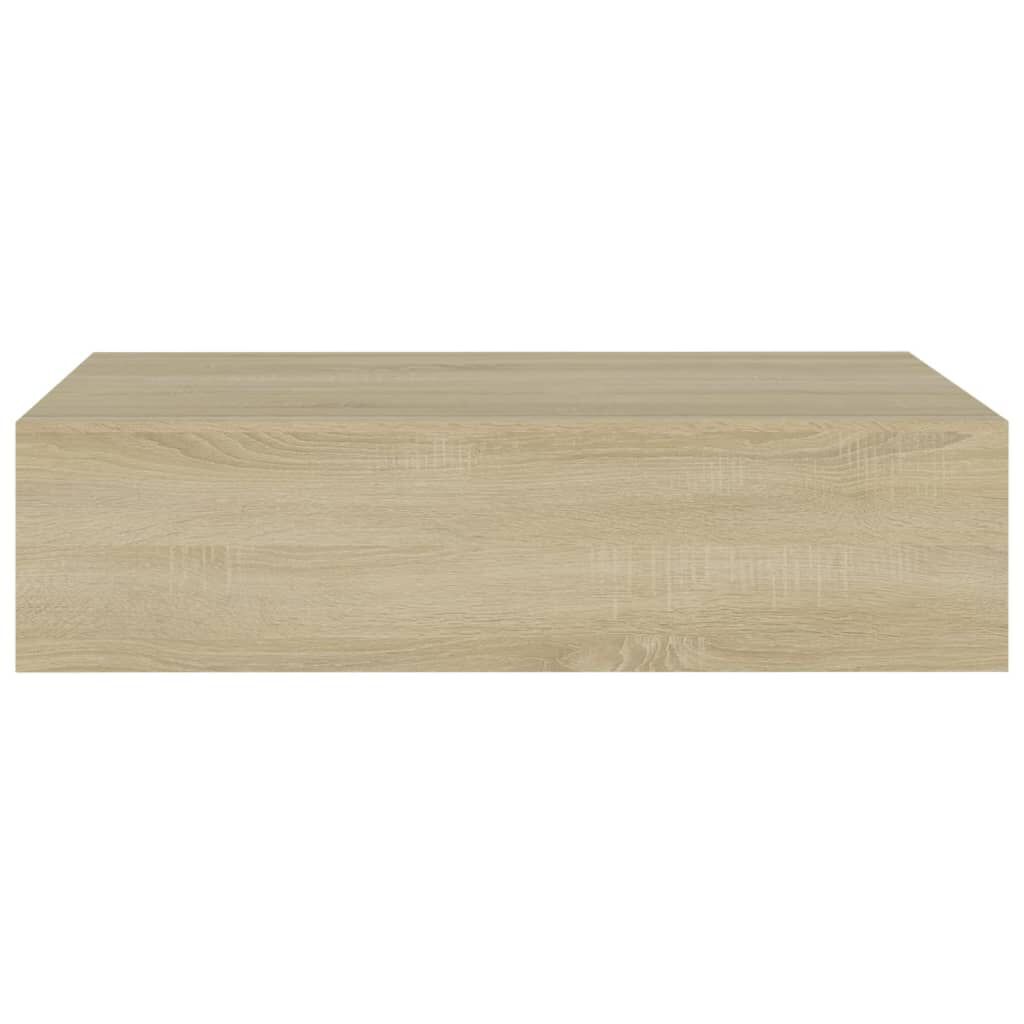 vidaXL Ράφι Επιτοίχιο με Συρτάρι Χρώμα Δρυός 40 x 23,5 x 10εκ. από MDF