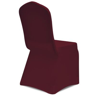 vidaXL Καλύμματα Καρέκλας Ελαστικά 4 τεμ. Μπορντό
