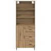 vidaXL Highboard &mu;&epsilon; &sigma;&upsilon;&rho;&tau;ά&rho;&iota; Artisan Oak 69,5 x 34 x 180 &epsilon;&kappa;.