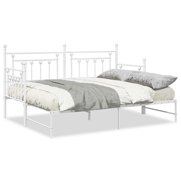 Κρεβάτι Daybed vidaXL 75x190 cm από Ατσάλι σε Λευκό