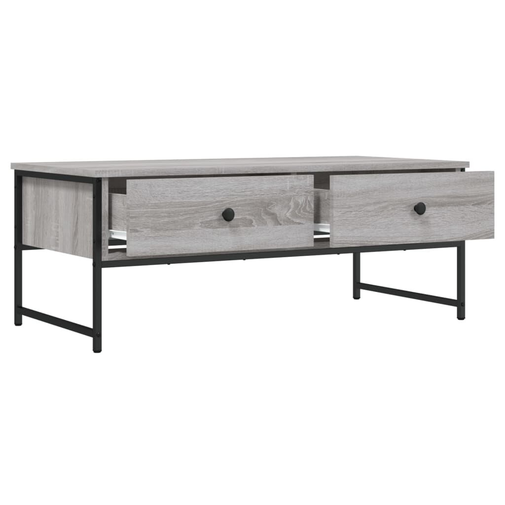vidaXL Τραπεζάκι Σαλονιού Γκρι Sonoma 101x49x39,5 εκ. Επεξεργ. Ξύλο