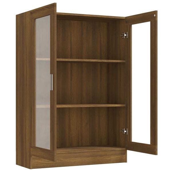 vidaXL Βιτρίνα Καφέ Δρυς 82,5 x 30,5 x 115 εκ. από Επεξεργασμένο Ξύλο