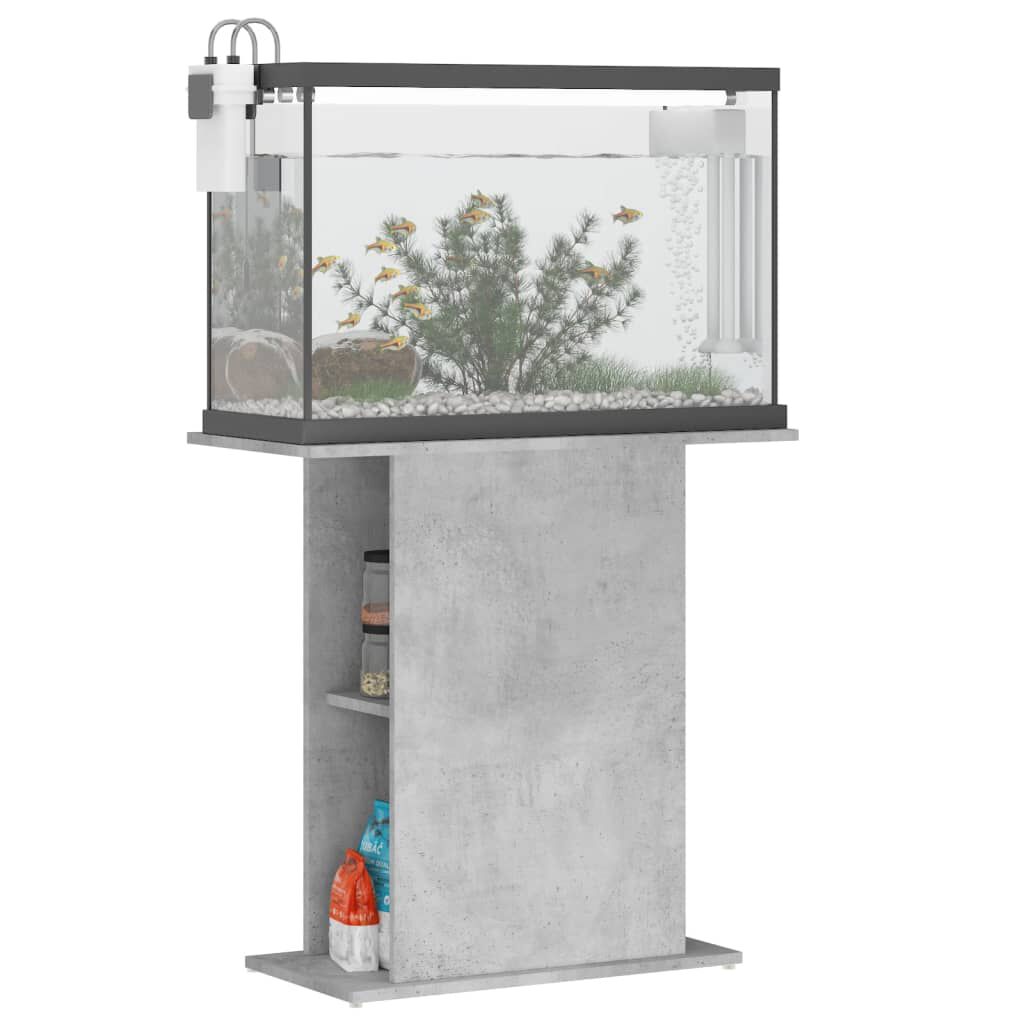 vidaXL Βάση Ενυδρείου Γκρι Σκυροδ. 75x36x72,5 εκ. Επεξεργασμένο Ξύλο