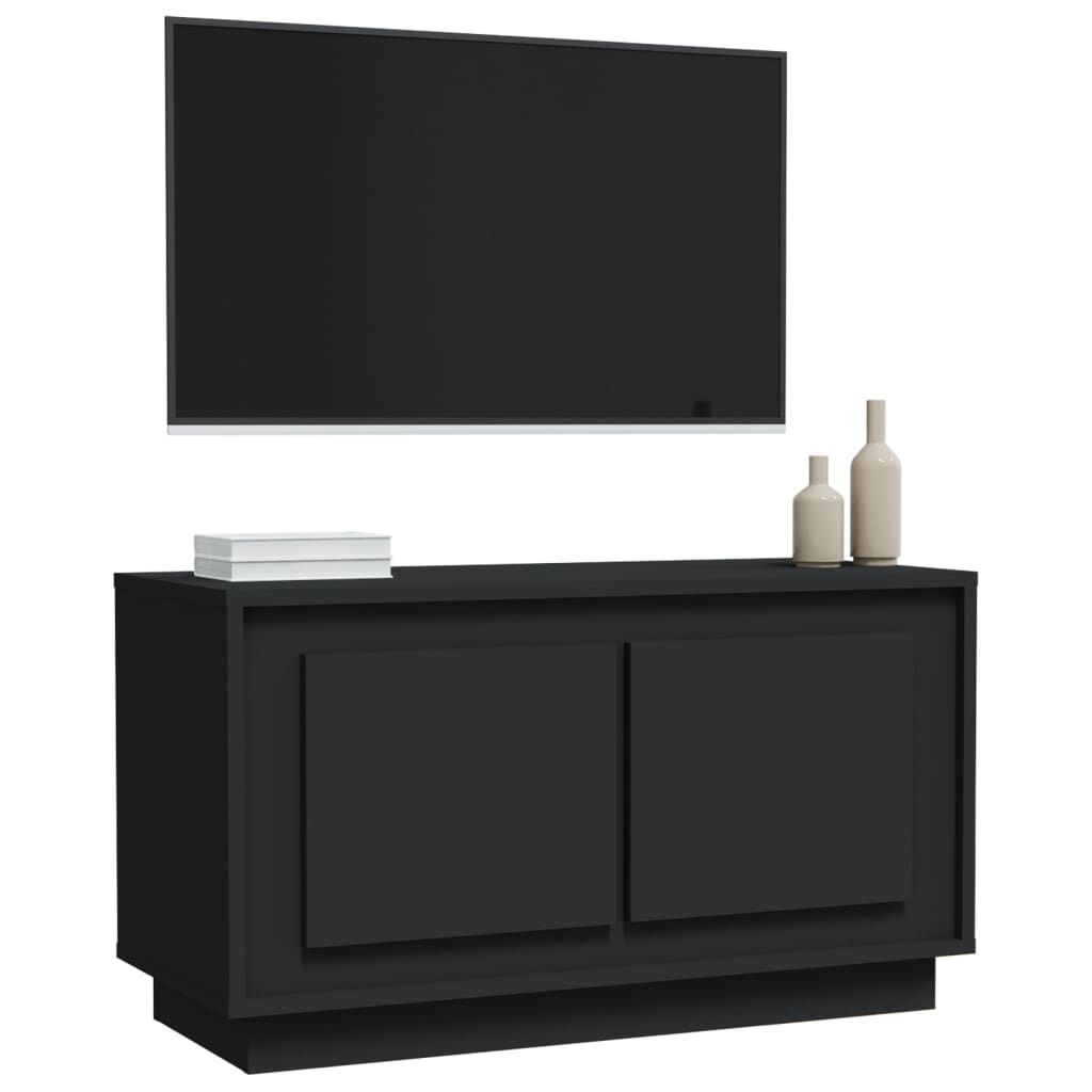 vidaXL Έπιπλο Τηλεόρασης Μαύρο 80 x 35 x 45 εκ. από Επεξεργασμένο Ξύλο