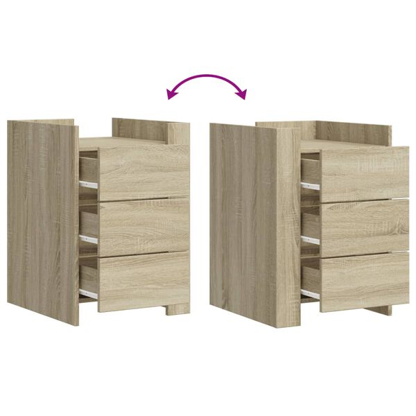 vidaXL Κομοδίνο Sonoma Δρυς 45x50x65 εκ. από Επεξεργασμένο Ξύλο