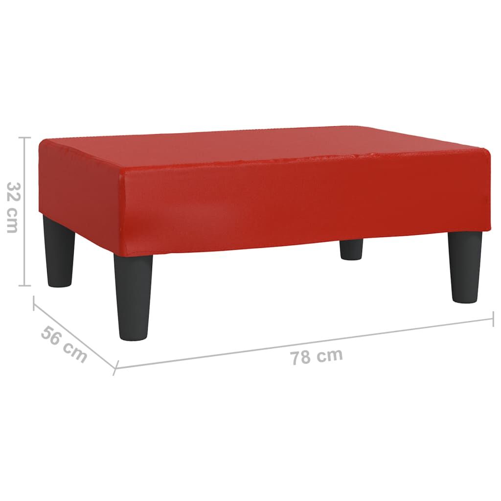vidaXL Υποπόδιο Μπορντό 78 x 56 x 32 εκ. από Συνθετικό Δέρμα