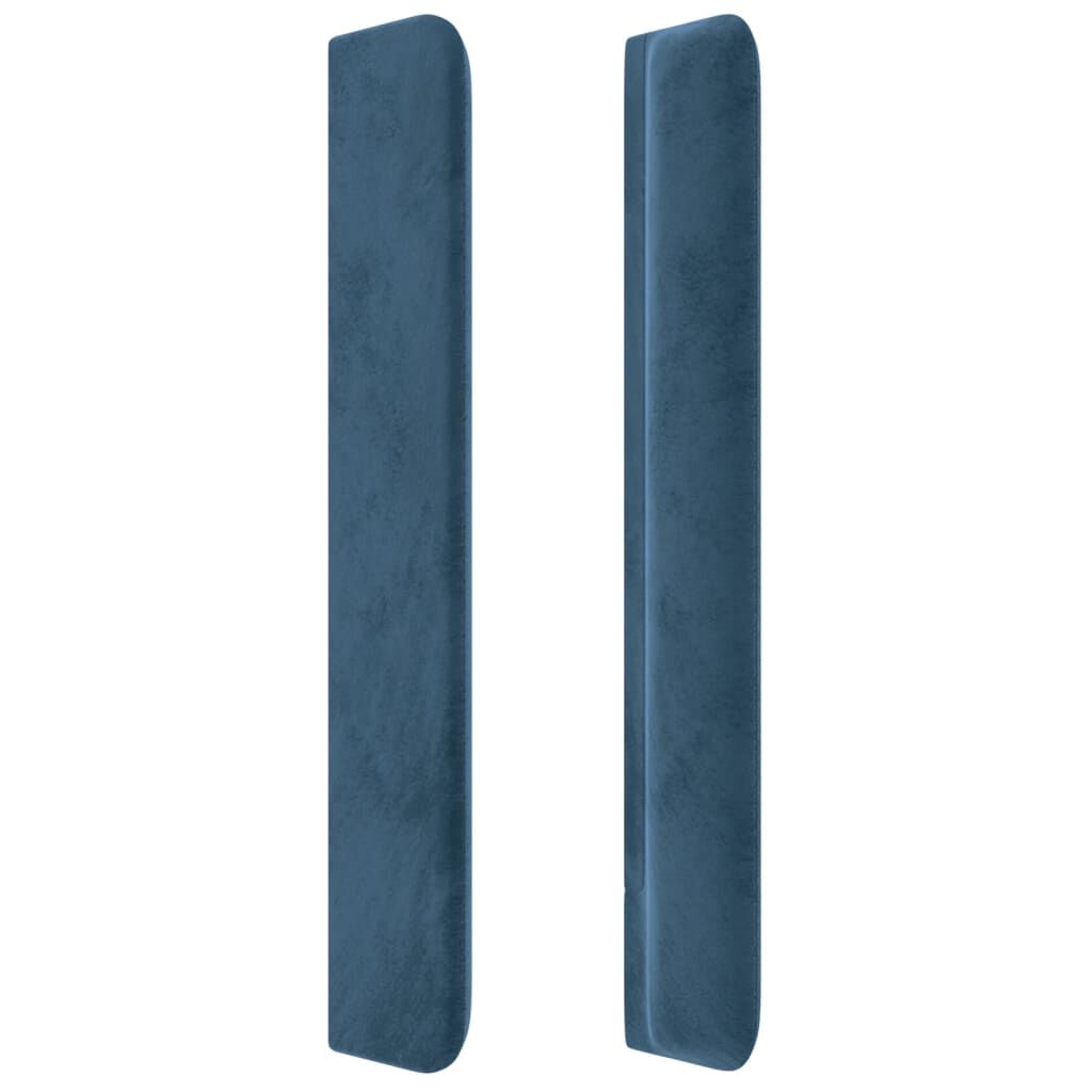 vidaXL Κεφαλάρι με Πτερύγια Σκούρο Μπλε 83x16x118/128 εκ. Βελούδινο