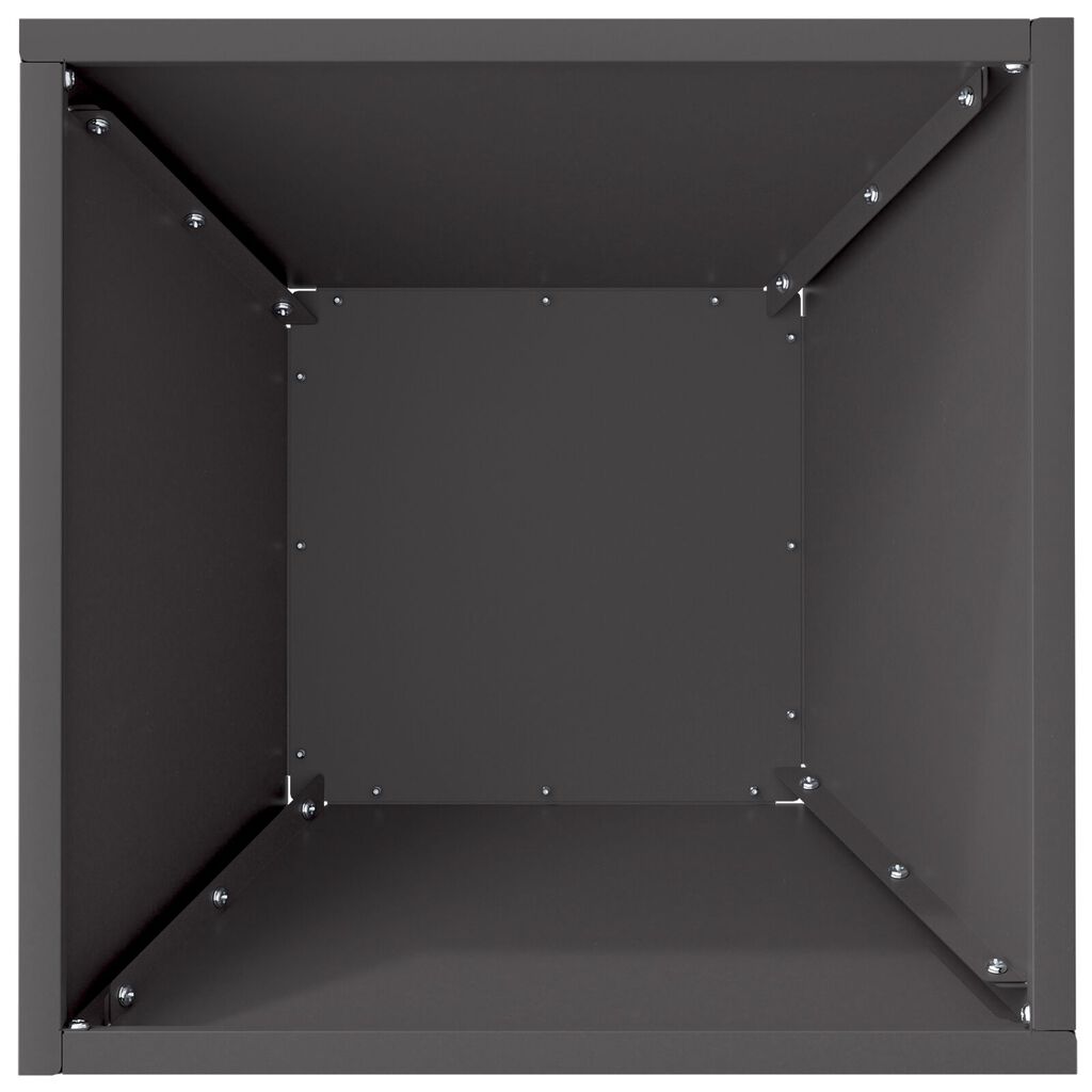 vidaXL μεταλλική γλάστρα Μαύρη Μέταλλο 35 x 35 x 15 cm Ανθεκτική