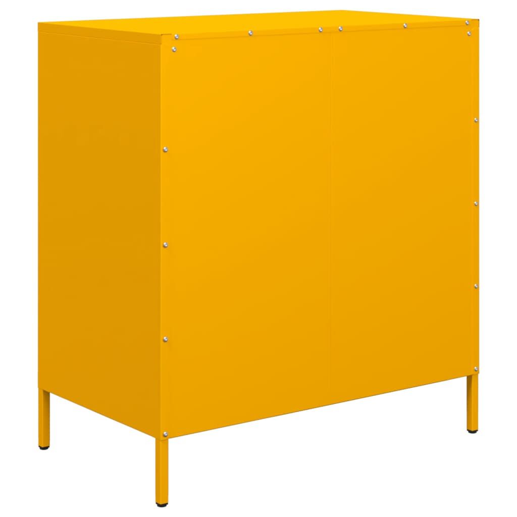 vidaXL Ντουλάπι Μουσταρδί 68x39x73,5 εκ. από Χάλυβα Ψυχρής Έλασης