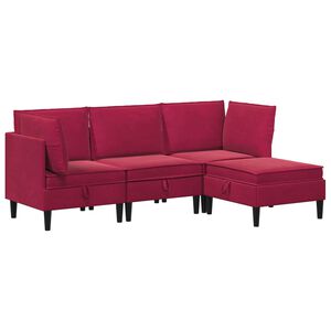 vidaXL &Sigma;&epsilon;&tau; &Epsilon;&pi;ί&pi;&lambda;&omega;&nu; &Sigma;&alpha;&lambda;&omicron;&nu;&iota;&omicron;ύ &mu;&epsilon; &mu;&alpha;&xi;&iota;&lambda;ά&rho;&iota; 4 pcs &Kappa;ό&kappa;&kappa;&iota;&nu;&omicron; &Beta;&epsilon;&lambda;&omicron;ύ&delta;&omicron;