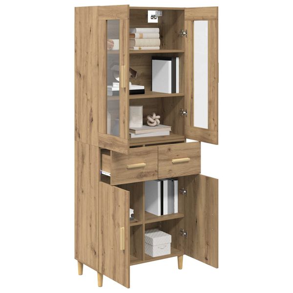 vidaXL Highboard Artisan Oak 69,5 x 34 x 180 &epsilon;&kappa;. &Epsilon;&pi;&epsilon;&xi;&epsilon;&rho;&gamma;&alpha;&sigma;&mu;έ&nu;&omicron; &xi;ύ&lambda;&omicron;