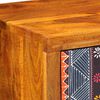 vidaXL Πλαϊνό γραφείο Πολύχρωμο 40 x 35 x 45 εκ. Μασίφ ξύλο ακακίας