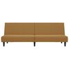 vidaXL Καναπές Κρεβάτι Διθέσιος Καφέ Βελούδινος