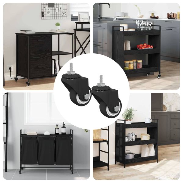 vidaXL &Sigma;&tau;&rho;ό&phi;&iota;&gamma;&gamma;&alpha; 2 pcs &Mu;&alpha;ύ&rho;&omicron; M6 &chi;&iota;&lambda;. &Sigma;ί&delta;&epsilon;&rho;&omicron; &kappa;&alpha;&iota; &nu;ά&iota;&lambda;&omicron;&nu;