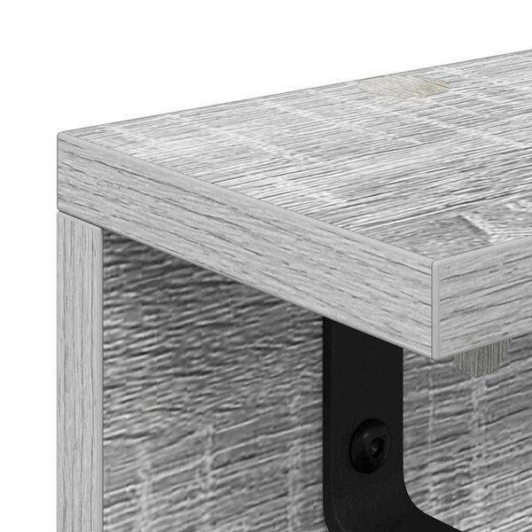 vidaXL Τοίχου Κρεμάστρα με ράφι Γκρι sonoma 60 x 10.5 x 10.5 εκ