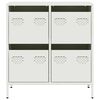 vidaXL Ντουλάπι Λευκό 68x39x73,5 εκ. από Χάλυβα Ψυχρής Έλασης