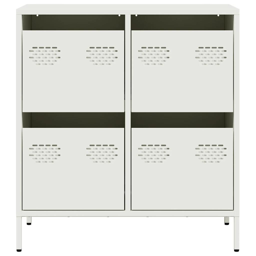 vidaXL Ντουλάπι Λευκό 68x39x73,5 εκ. από Χάλυβα Ψυχρής Έλασης