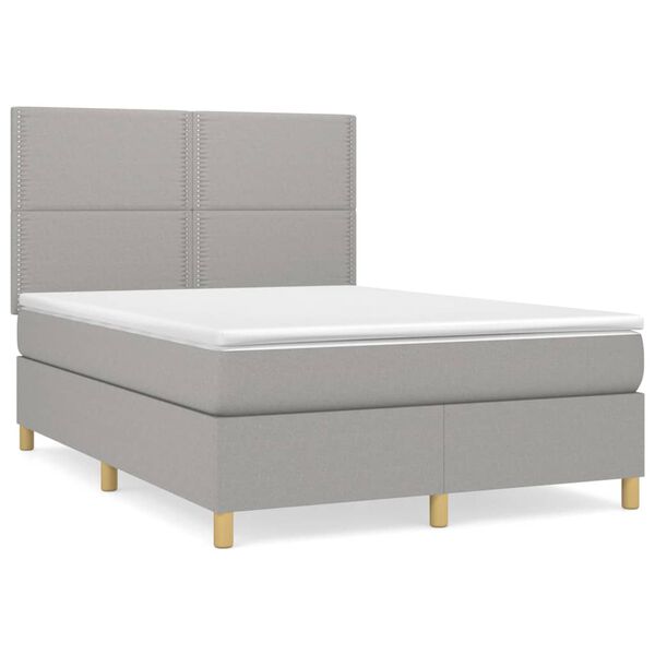 vidaXL &Kappa;&rho;&epsilon;&beta;ά&tau;&iota; Boxspring &mu;&epsilon; &Sigma;&tau;&rho;ώ&mu;&alpha; &Alpha;&nu;&omicron;&iota;&chi;&tau;ό &Gamma;&kappa;&rho;&iota; 140x200 &epsilon;&kappa;. &Upsilon;&phi;&alpha;&sigma;&mu;ά&tau;&iota;&nu;&omicron;