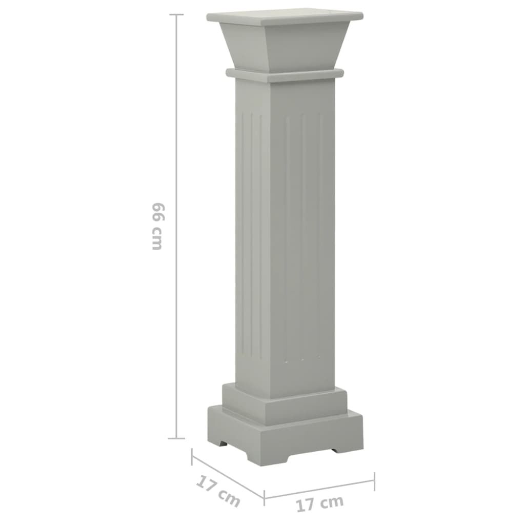 vidaXL Ανθοστήλη Τετράγωνη Γκρι 17 x 17 x 66 εκ από MDF