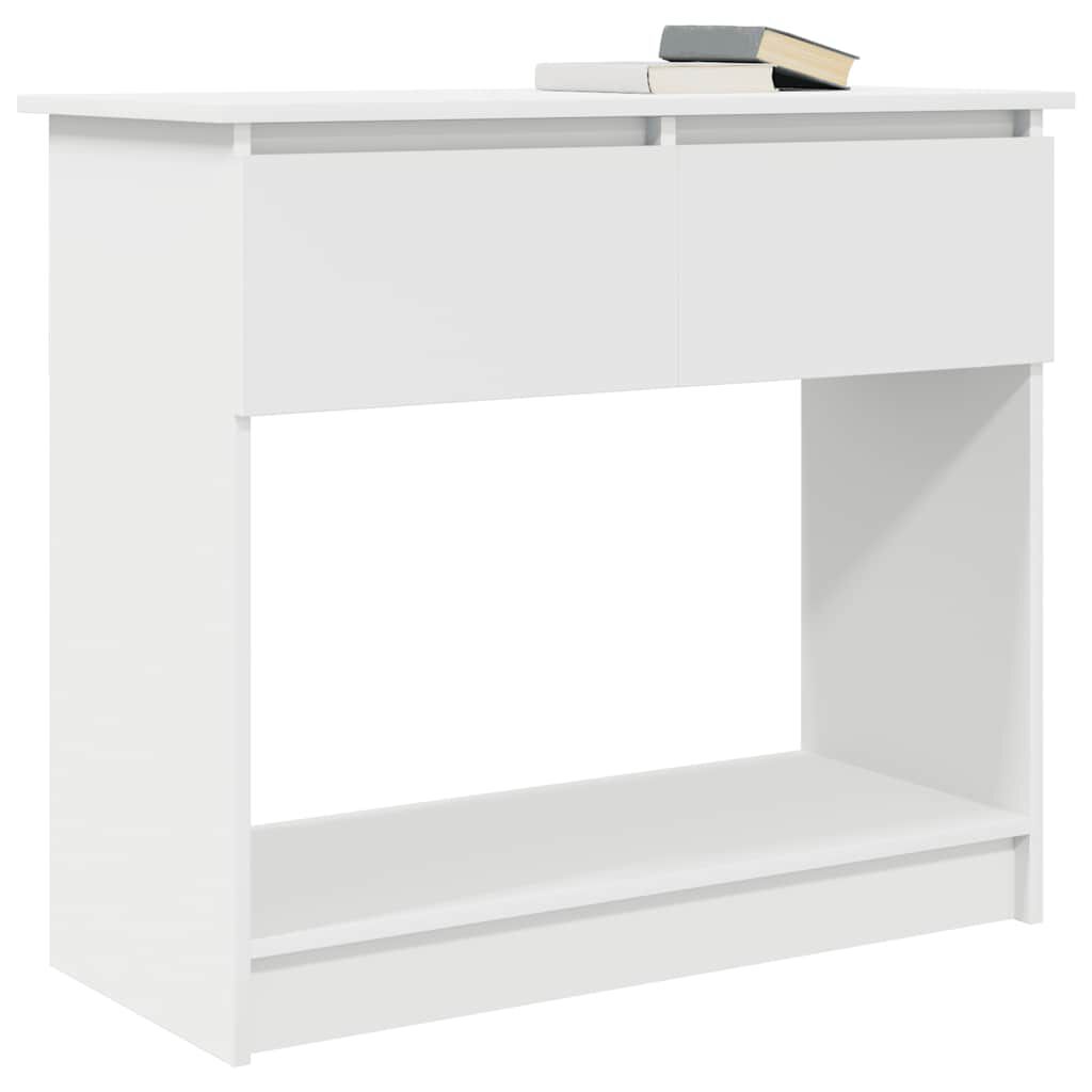 vidaXL Τραπέζι κονσόλας με συρτάρια Λευκό 85,5x38,5x74,5 cm