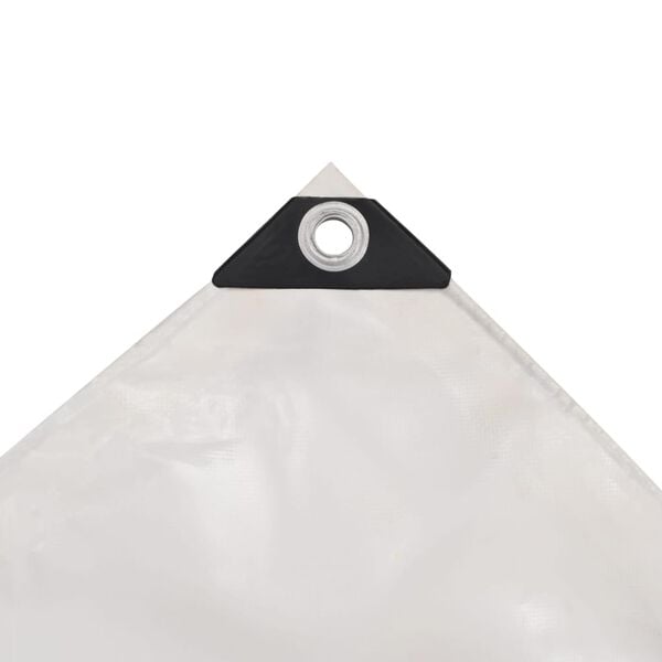 vidaXL Μουσαμάς 650 γρ./μ.² Λευκός 4 x 6 μ.
