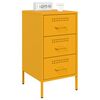 vidaXL Κομοδίνο Μουσταρδί 36x39x68 εκ. από Χάλυβα
