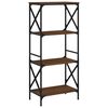 vidaXL Βιβλιοθήκη 4 Επιπέδων Καφέ Δρυς 59 x 35 x 132 εκ. Επεξεργ. Ξύλο