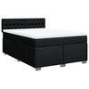 vidaXL Κρεβάτι Boxspring με Στρώμα Μαύρο 160x200 εκ. Υφασμάτινο
