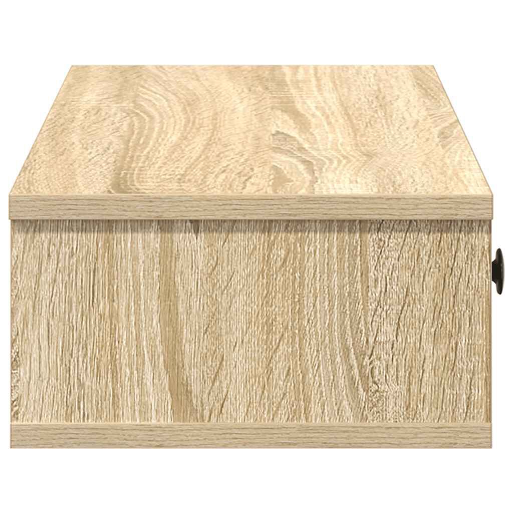 vidaXL Ράφι τοίχου με συρτάρια Δρυς sonoma 60x28x15 cm