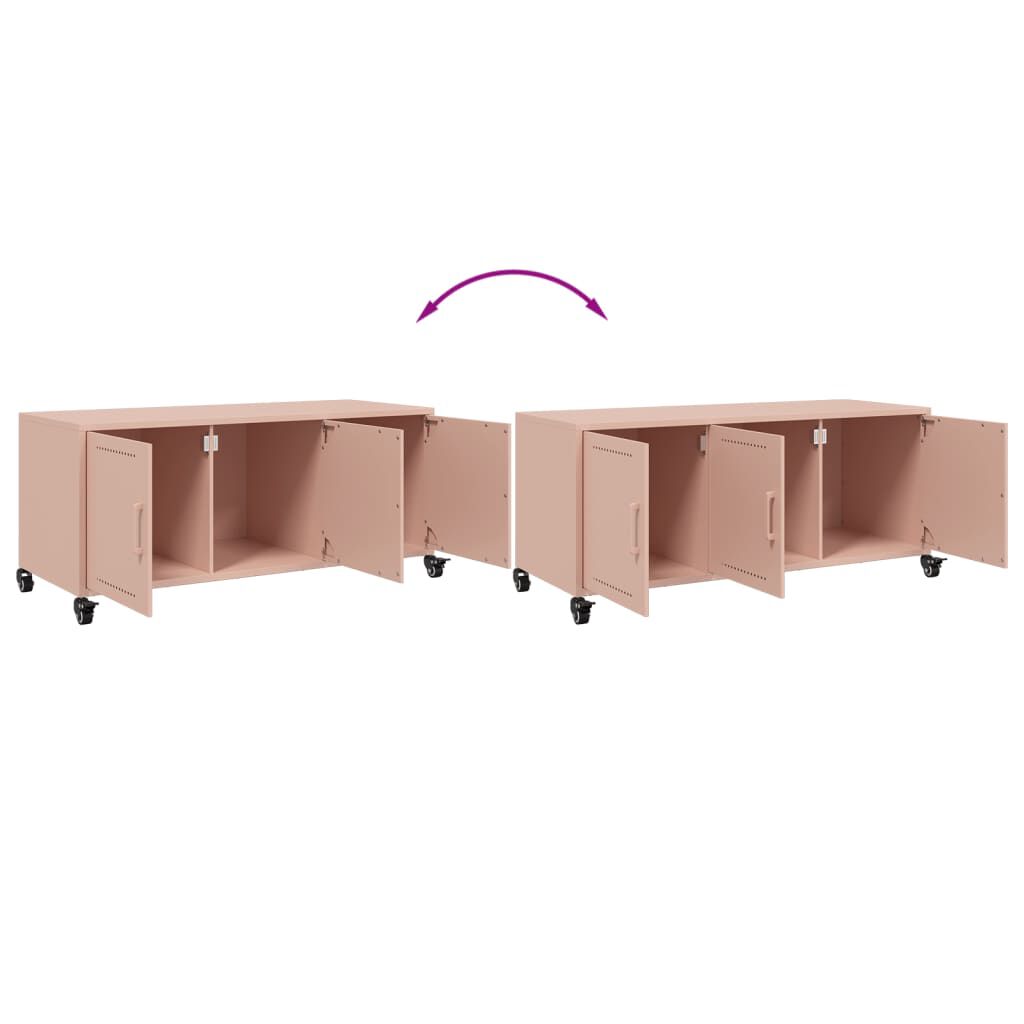 vidaXL Έπιπλο Τηλεόρασης Ροζ 100,5x39x43,5 εκ. Ατσάλι