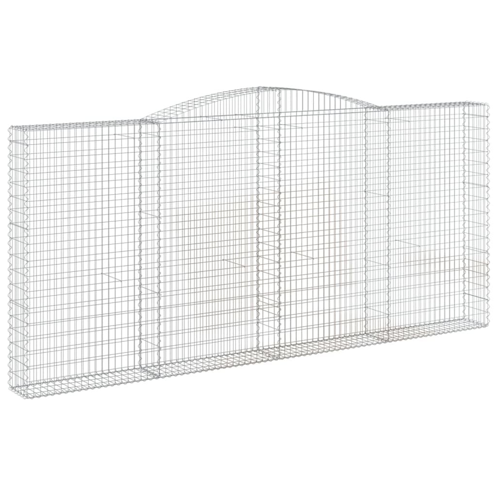 vidaXL Συρματοκιβώτια Τοξωτά 3 τεμ. 400x30x180/200 εκ. Γαλβαν. Ατσάλι
