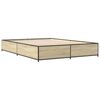 vidaXL Πλαίσιο Κρεβατιού Sonoma Δρυς 140x200 εκ. Επεξ. Ξύλο & Μέταλλο