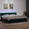 vidaXL &Kappa;&rho;&epsilon;&beta;ά&tau;&iota; Boxspring &mu;&epsilon; &Sigma;&tau;&rho;ώ&mu;&alpha; & LED &sigma;&kappa;&omicron;ύ&rho;&omicron; &pi;&rho;ά&sigma;&iota;&nu;&omicron; 180x220cm &Beta;&epsilon;&lambda;&omicron;ύ&delta;&iota;&nu;&omicron;